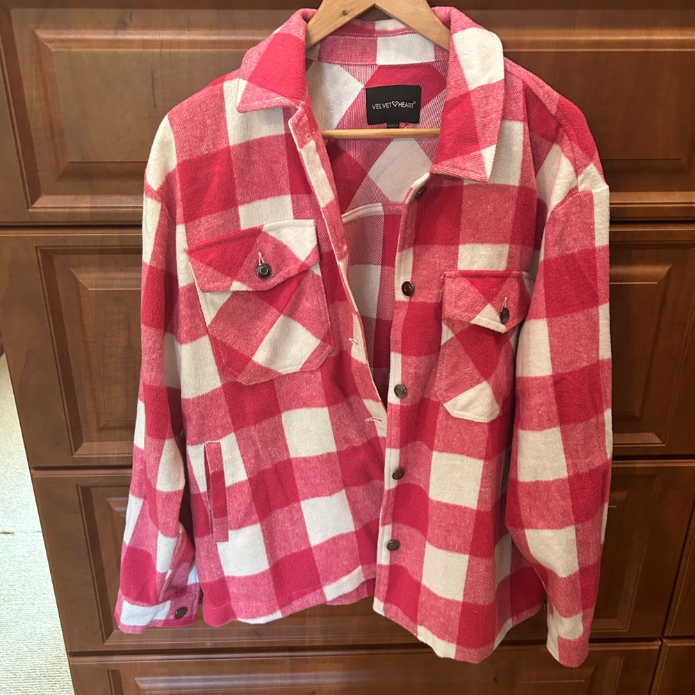 Velvet Heart Red and White Checkered Shirt